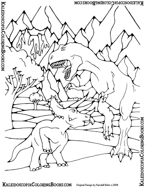 Free Coloring Page: Prehistoric Adventure